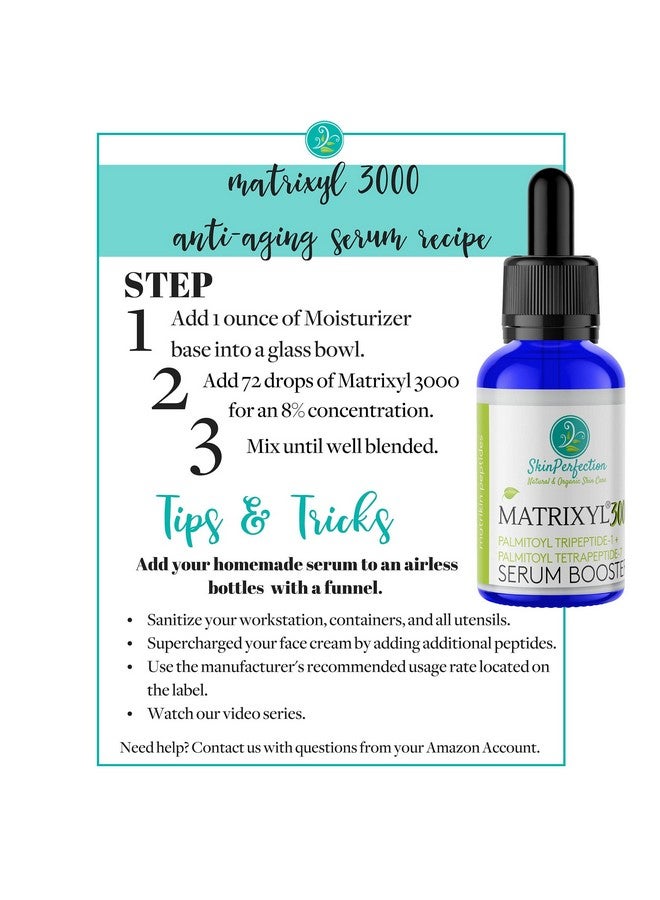 Matrixyl 3000 Serum Diy Peptides For Face Palmitoyl Tripeptide1 Tetrapeptide 7 Mix With Any Skincare Product For Timeless Skin Perfection 0.5 Fl Oz 300 Drops