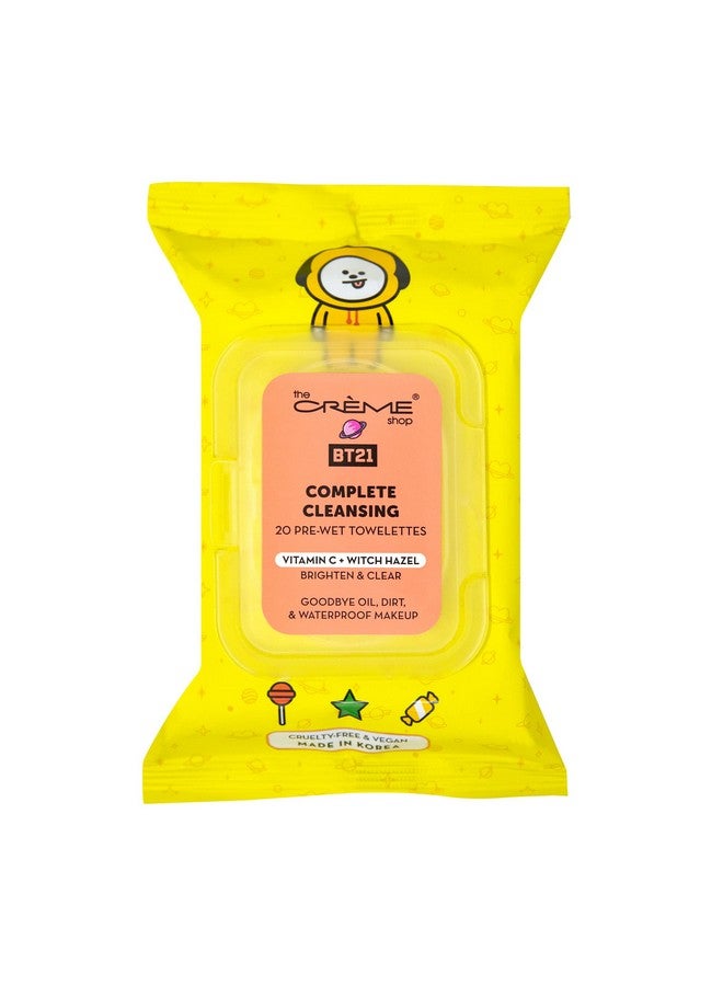 Bt21 Chimmy Complete Cleansing Towelettes Vitamin C & Witch Hazel (20 Prewet Towelettes)