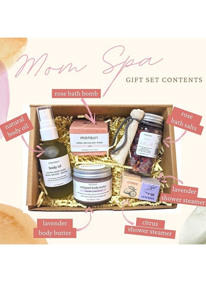 Self Care Gift Basket For Mom: New Mommy Care Package Pampering Gift Set With Bath Accessories And Natural Skincare Products. Our Spa Day Kit For Women Is The Ideal Birthday Gift Basket For Her.