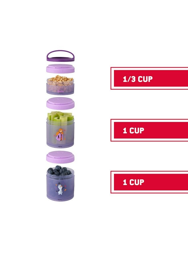 Disney Princess Stackable Snack Containers For Kids And Toddlers 3 Stackable Snack Cups For School And Travel Elsa And Bruni