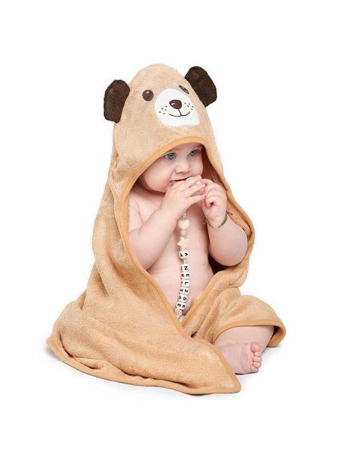 Premium Baby Hooded Towel With Unique Dog Design Extra Soft And Absorbent Rayon From Bamboo Baby Towels For Newborn, Infant, And Toddler Perfect As Baby Gifts