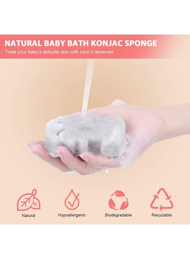 Konjac Baby Sponge For Bathing Natural Kids Bath Sponges For Infants Toddler Bath Time Cute Shapes Natural And Safe Plantbased Konjac Baby Bath Accessories 5Pcs