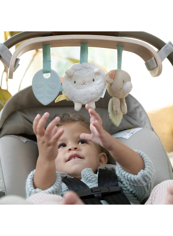 Soothing Essentials Wood Carrier Toy Bar, Montesorri-Inspired, 3 Removable Toys, 0 - 12 Months