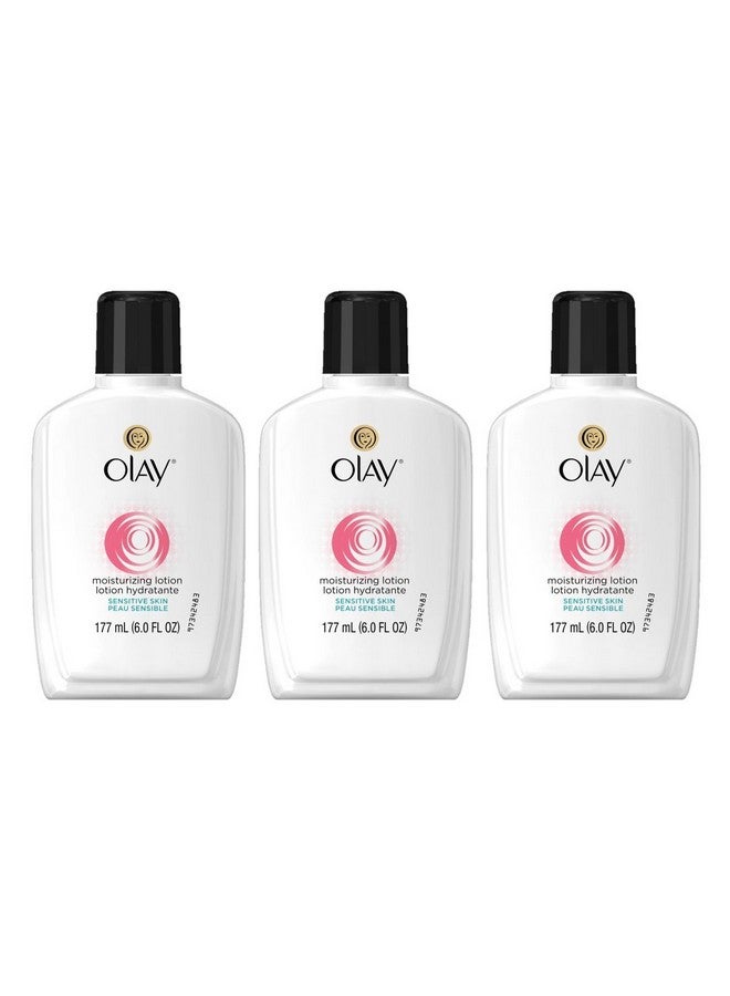 Face Moisturizer By Olay 12Hour Hydration With Aloe Moisturizing Facial Lotion For Sensitive Skin 6 Oz (Pack Of 3) Packaging May Vary