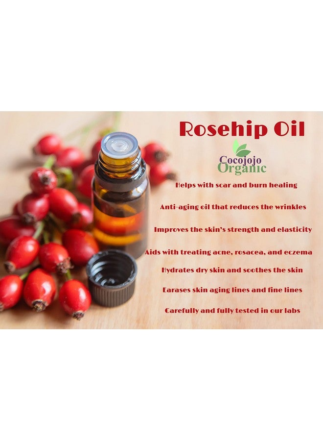 Rosehip Oil For Face Cold Pressed Unrefined 100% Pure Rose Hip Seed Oil 32 Oz For Skin Hair Massage Facial Moisturizing Soothing Hydrating & Nourishing