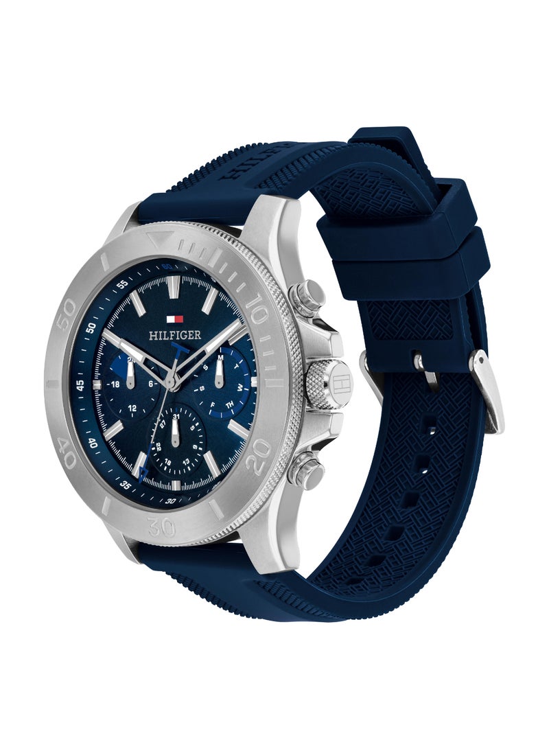 Round Analog Men's Navy Case Watch - 1792112