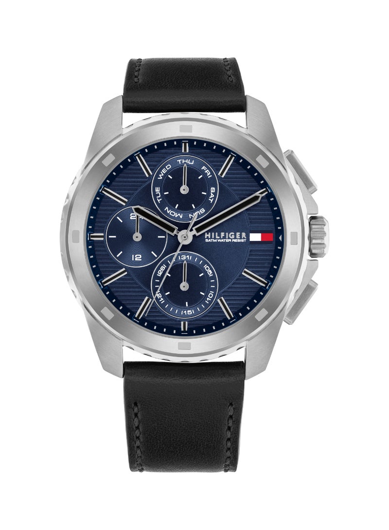 Round Analog Men's Navy Case Watch - 1710619