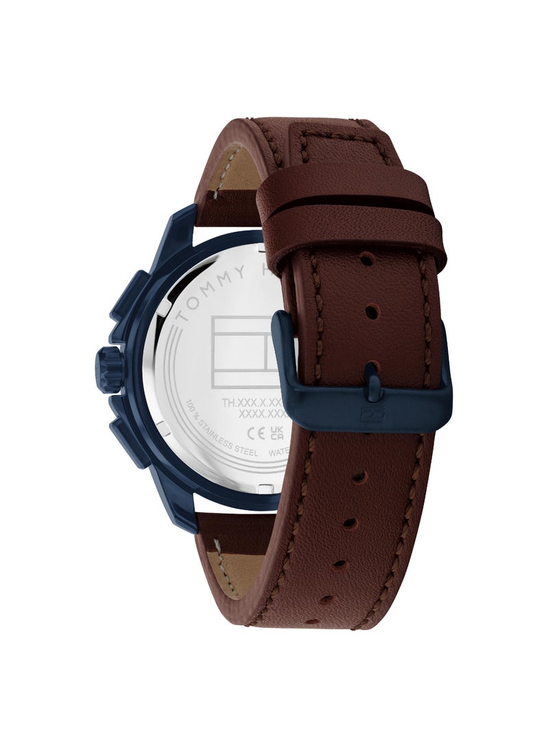 Round Analog Men's Navy Case Watch - 1710632