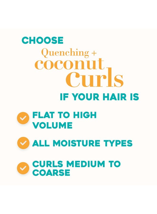 Quenching + Coconut Curls Moisturizing Conditioner For Curly Hair Detangling Curl Enhancing 25.4 Fl Oz