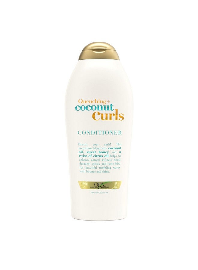 Quenching + Coconut Curls Moisturizing Conditioner For Curly Hair Detangling Curl Enhancing 25.4 Fl Oz