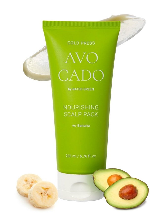 Cold Brew Avocado Nourishing Scalp Pack W/Banana | Korean Hair Care Hair Conditioning Mask | Deep Conditioning Hair Mask For Dry Damaged Hair | Hydrating Hair Mask (6.76 Fl. Oz)