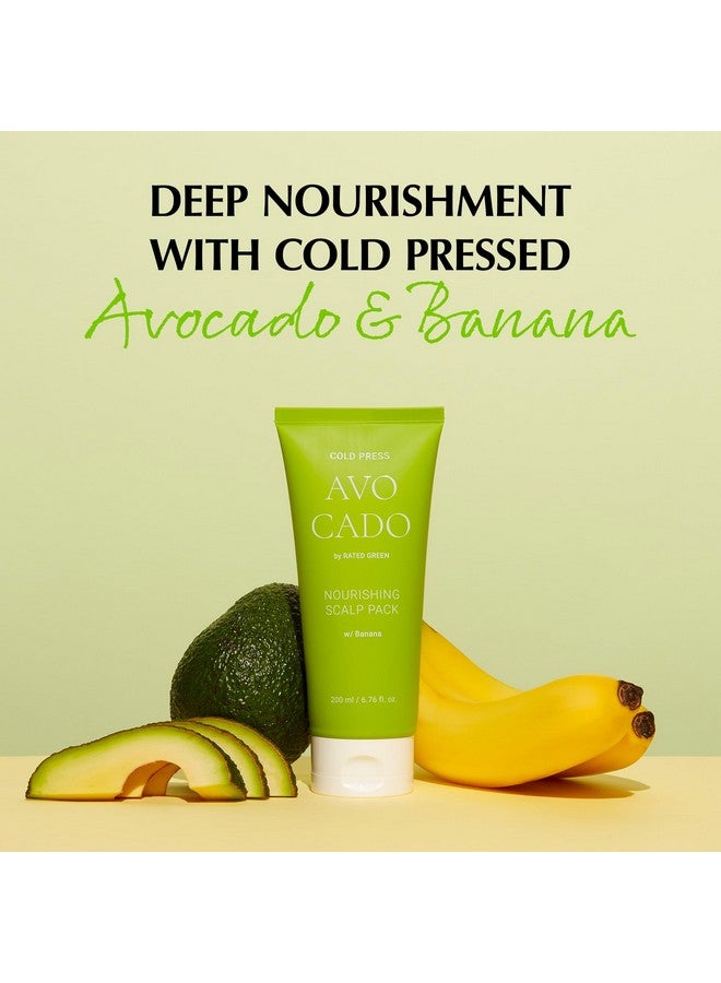 Cold Brew Avocado Nourishing Scalp Pack W/Banana | Korean Hair Care Hair Conditioning Mask | Deep Conditioning Hair Mask For Dry Damaged Hair | Hydrating Hair Mask (6.76 Fl. Oz)