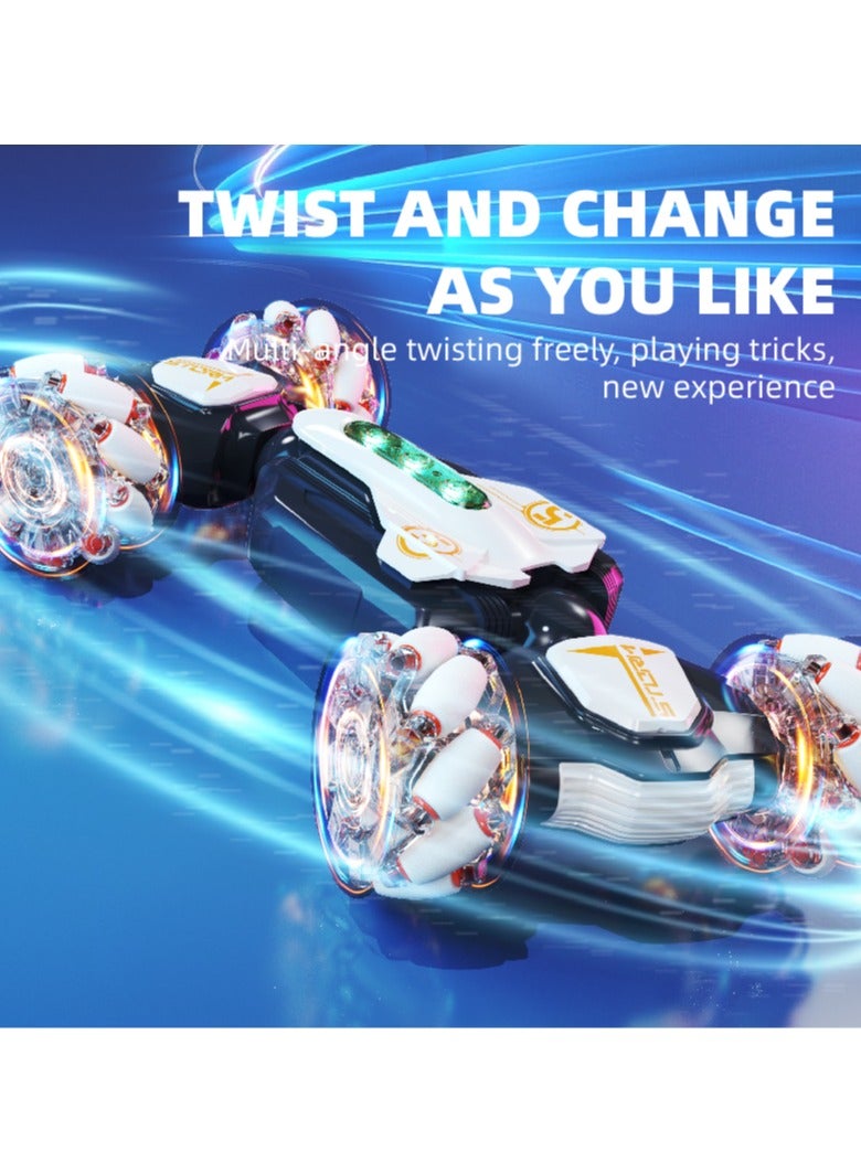 Remote Control of 360° in situ Deformation Rotation Stunt Toy Car