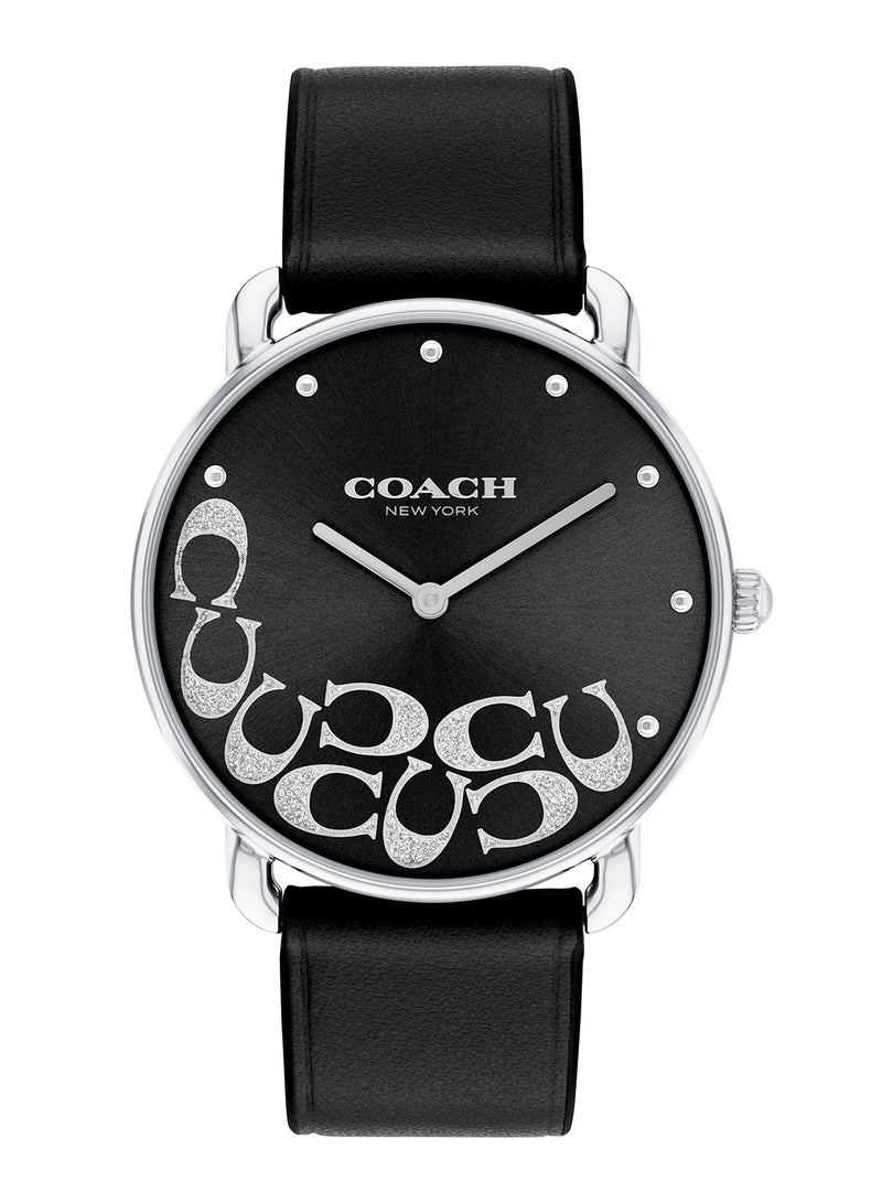 Round Analog Women's Black Case Wrist Watch - 14504336