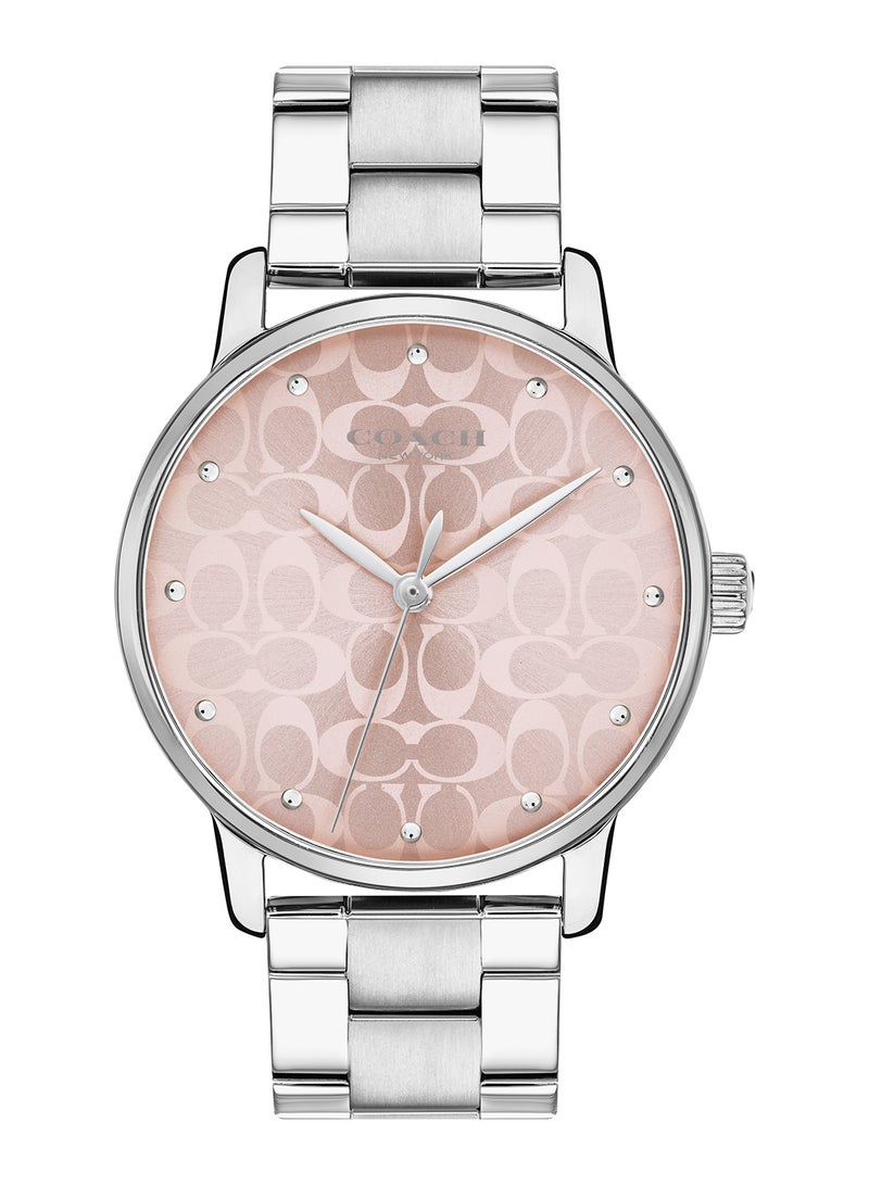 Round Analog Women's Pink Case Watch - 14503406