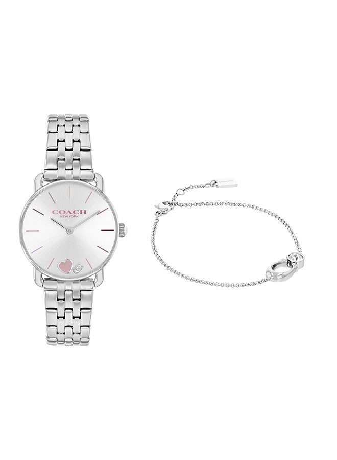 Women's Analog Round Shape Stainless Steel Wrist Watch 14000110 - 28 Mm