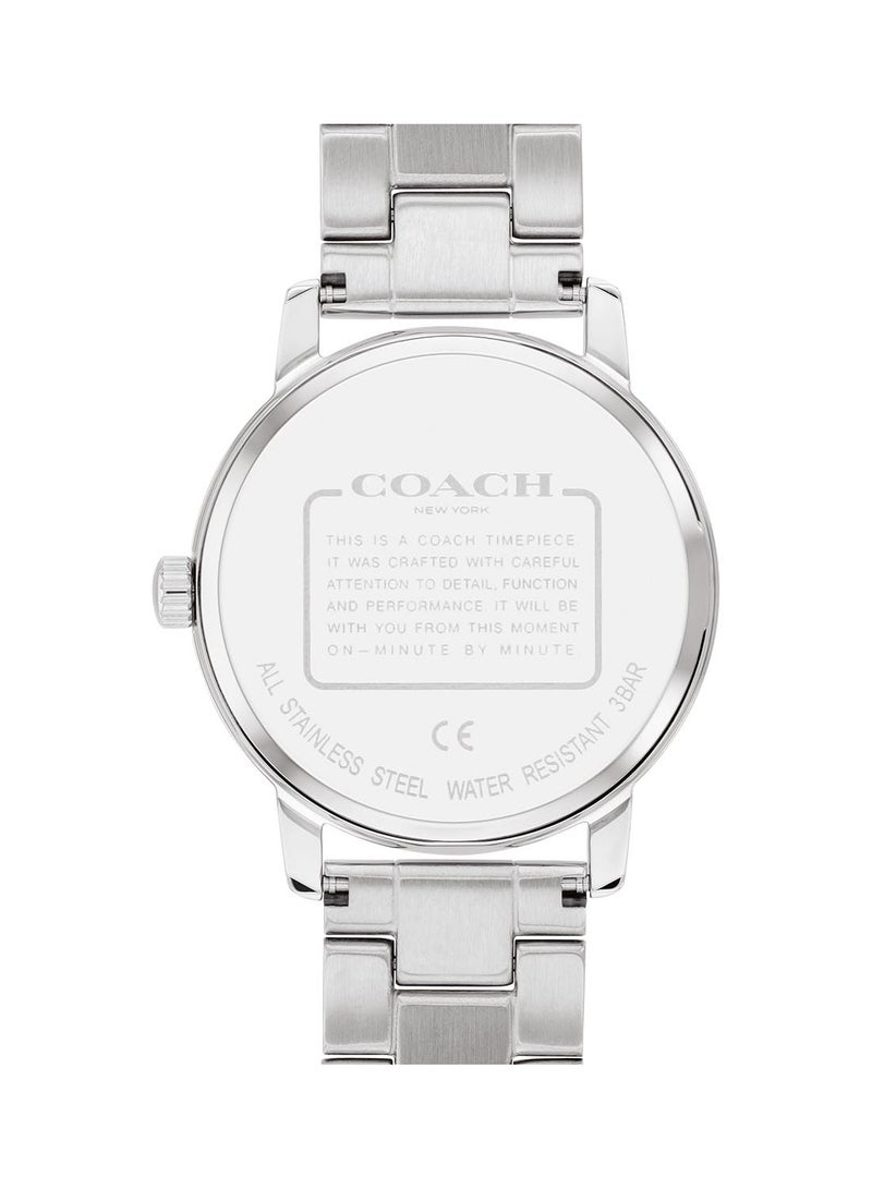 Round Analog Women's Silver White Case Watch - 14503943