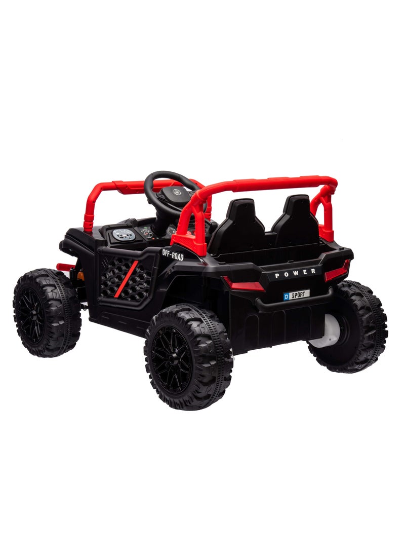 Lovely Baby Powered Riding Jeep for Kids LB 5151, Battery Operated Power Truck with Remote-Control, Light, Music, Best Gift for children 1-4 Yrs - Black