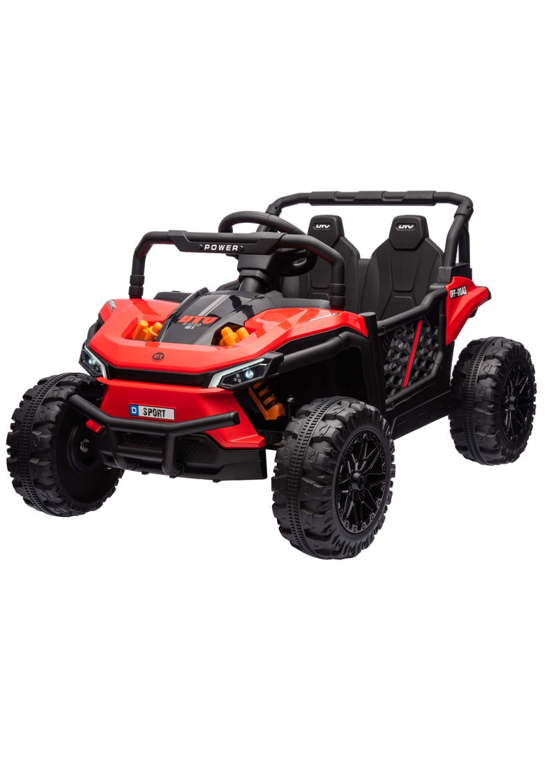 Lovely Baby Powered Riding Jeep for Kids LB 5151, Battery Operated Power Truck with Remote-Control, Light, Music, Best Gift for children 1-4 Yrs - Red