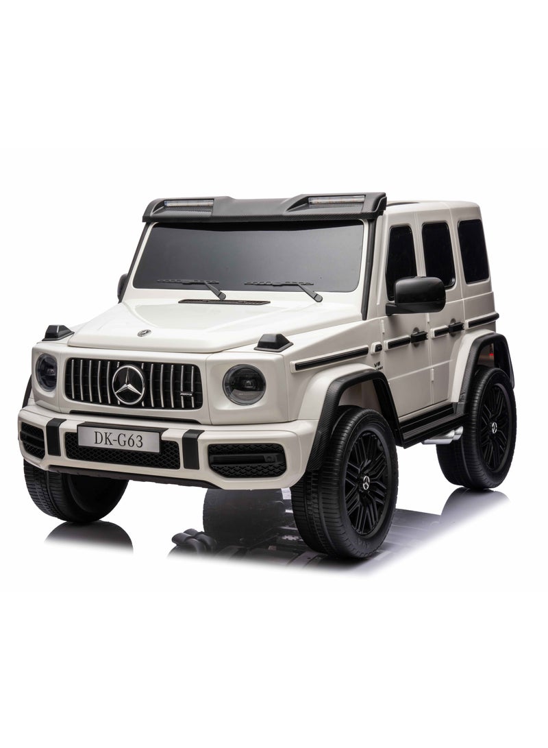 Lovely Baby Mercedes-Benz Powered Riding Jeep for Kids LB G63EL, Sit Drive Car with Remote-Control, Light & Music, 1-6 Yrs - White