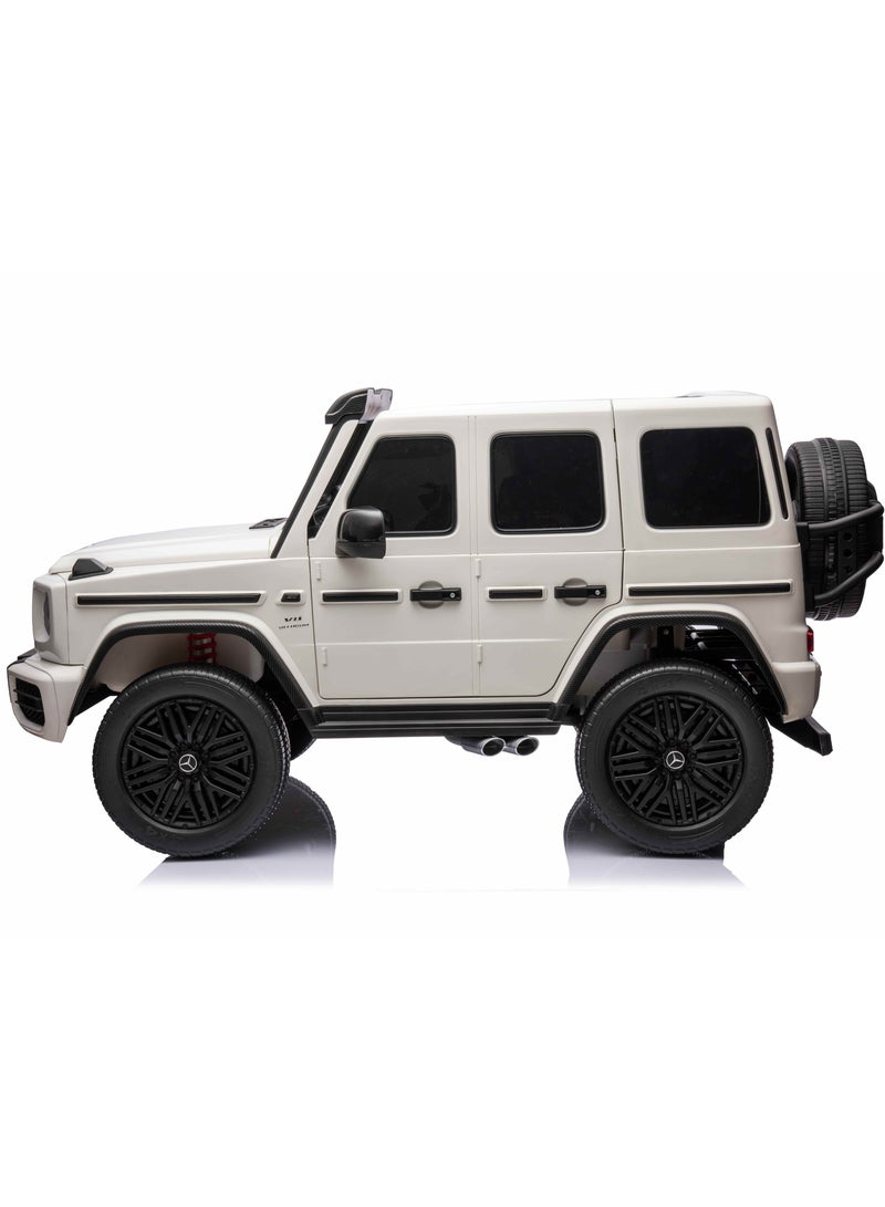 Lovely Baby Mercedes-Benz Powered Riding Jeep for Kids LB G63EL, Sit Drive Car with Remote-Control, Light & Music, 1-6 Yrs - White