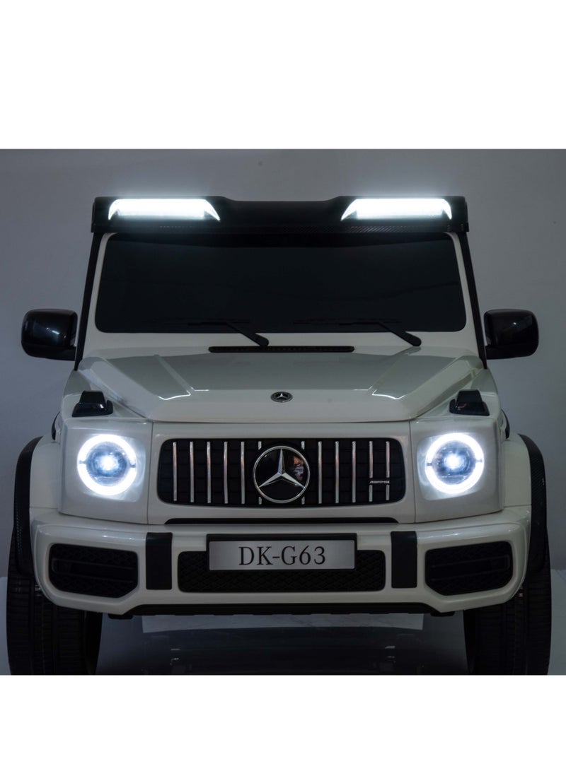 Lovely Baby Mercedes-Benz Powered Riding Jeep for Kids LB G63EL, Sit Drive Car with Remote-Control, Light & Music, 1-6 Yrs - White