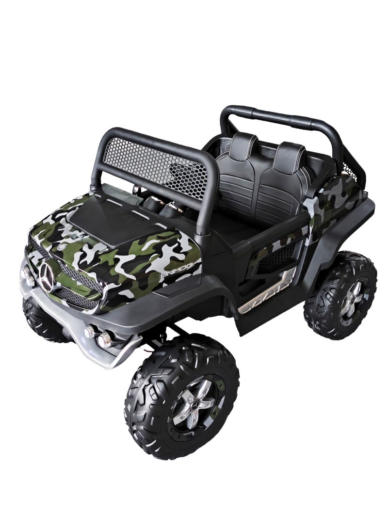 Lovely Baby Powered Riding Jeep for Kids LB 858DX, Electric Ride-on Vehicle,Power Truck, Light, Music, Best Gift for Children 2-6 Yrs - Green