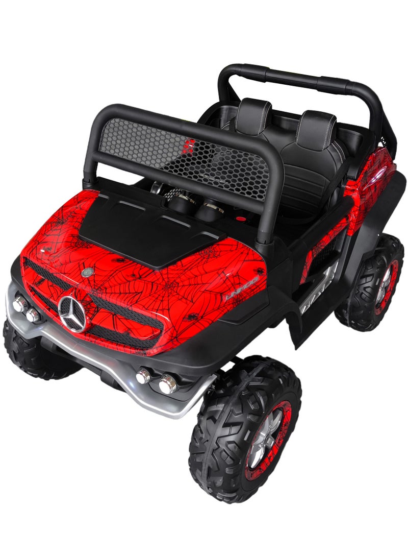 Lovely Baby Powered Riding Jeep for Kids LB 858DX, Electric Ride-on Vehicle,Power Truck, Light, Music, Best Gift for Children 2-6 Yrs - Red