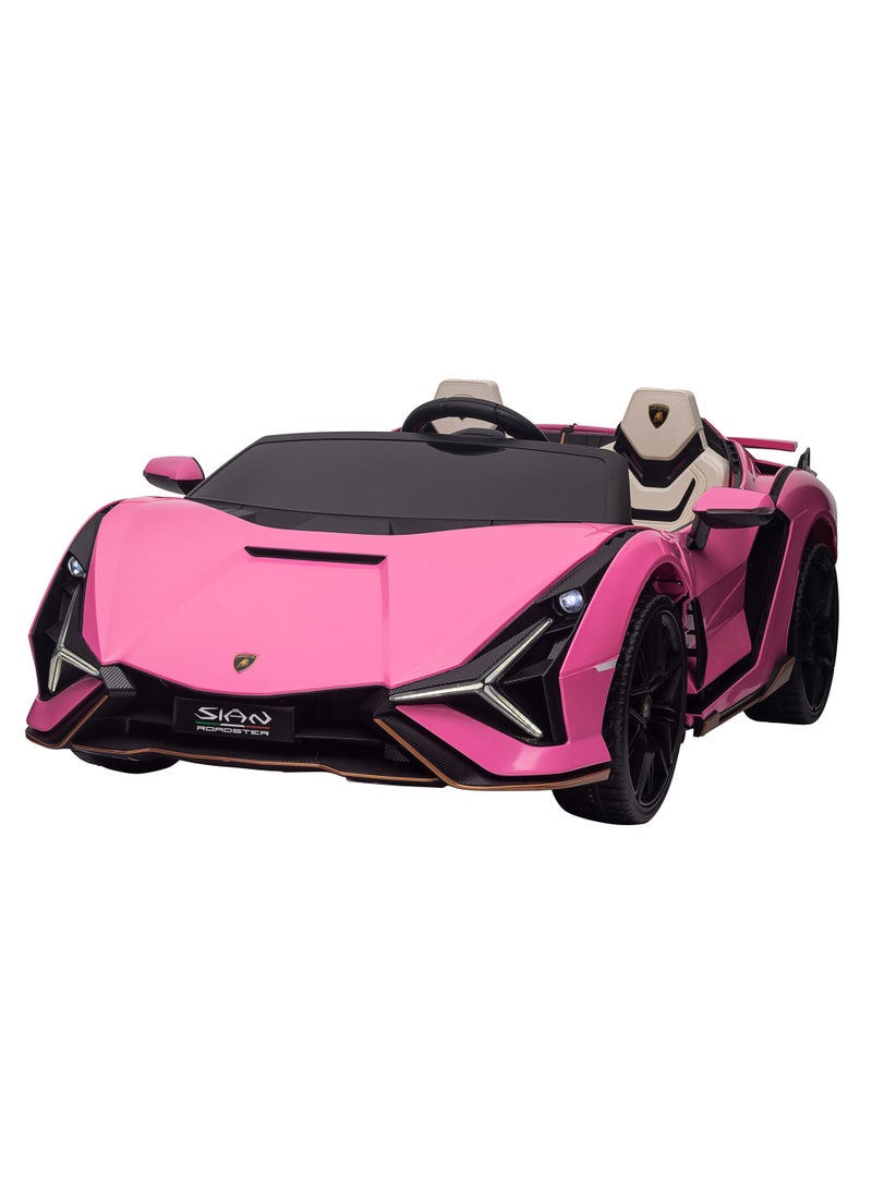 Lovely Baby Lamborghini Battery-Operated Powered Riding Car LB 6988EL for Kids, Remote-Control, Music & Lights, Age 1-6 Yrs - Pink