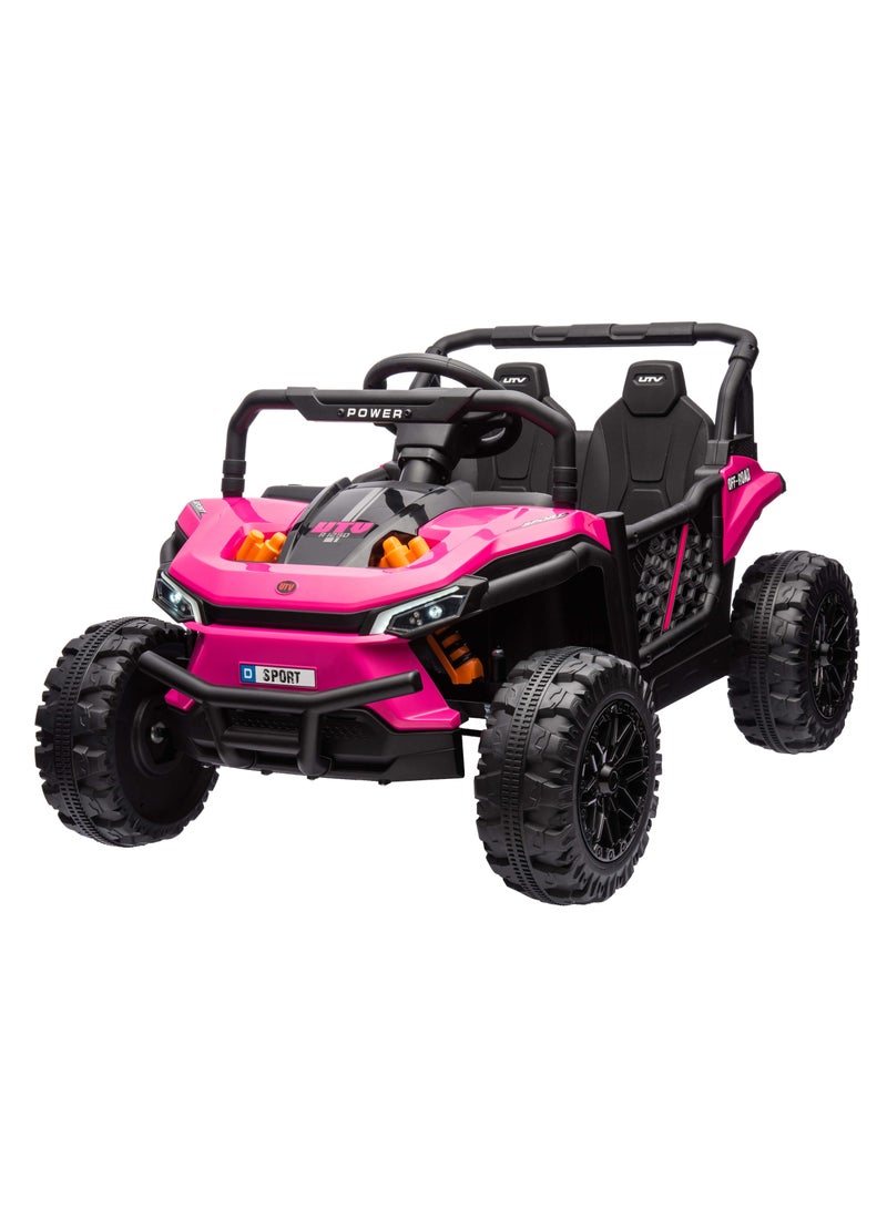 Lovely Baby Powered Riding Jeep for Kids LB 5151, Battery Operated Power Truck with Remote-Control, Light, Music, Best Gift for children 1-4 Yrs - Pink