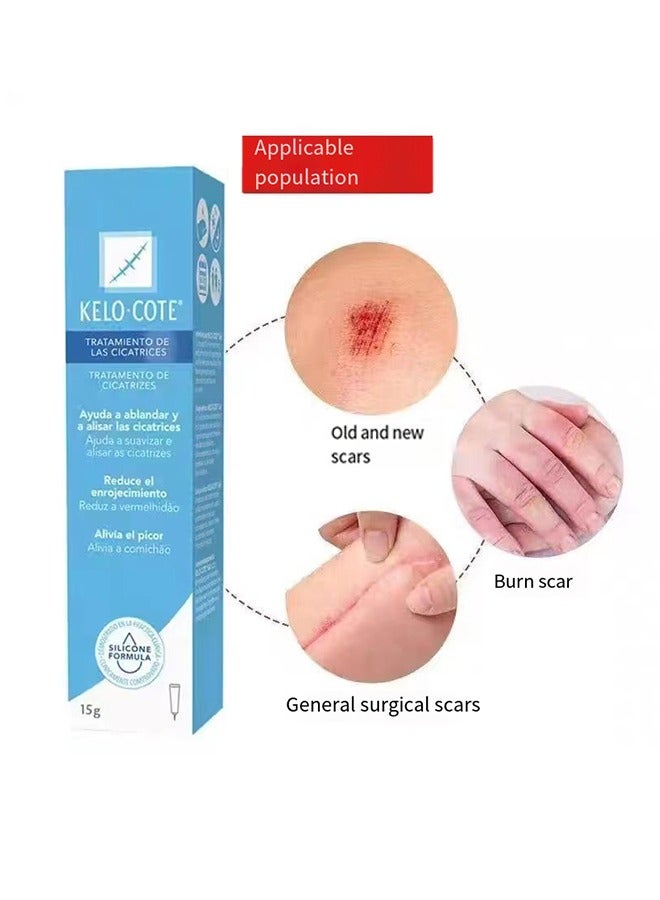 Tratamiento De Las Cicatrices, Advanced Formula Scar Treatment Gel 15g, Helps Soften And Smooth Raised Scars, Maintaining The Moisture Balance of The Adjacent Skin, Reduces Discolouration, Redness, Pa