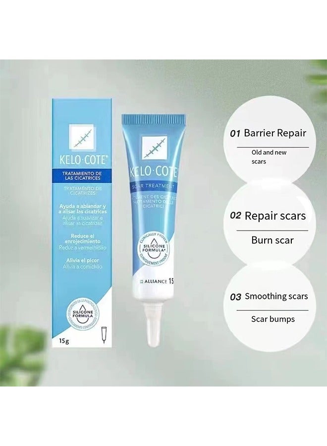 Tratamiento De Las Cicatrices, Advanced Formula Scar Treatment Gel 15g, Helps Soften And Smooth Raised Scars, Maintaining The Moisture Balance of The Adjacent Skin, Reduces Discolouration, Redness, Pa