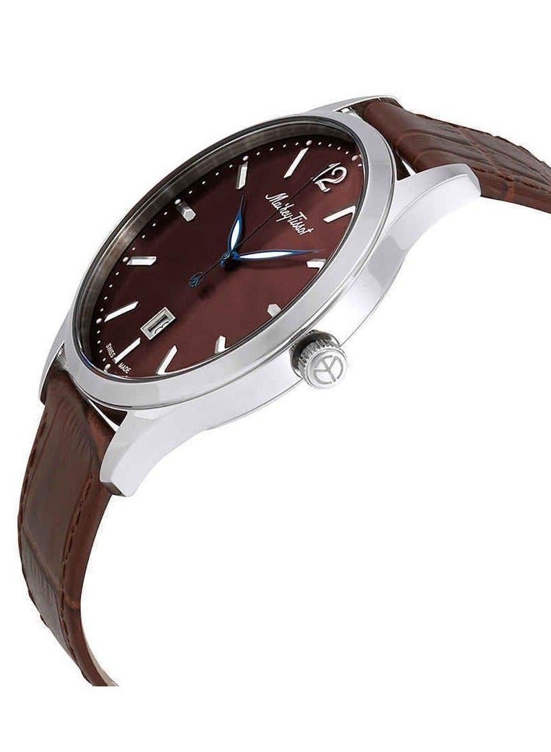 Urban Brown Dial Brown Leather Men's Watch H411AM