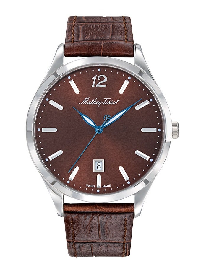 Urban Brown Dial Brown Leather Men's Watch H411AM