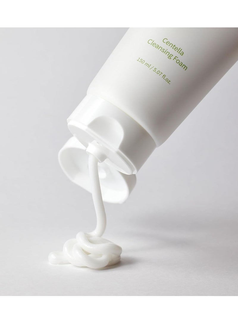 mixsoon Centella Cleansing Foam 150ml, Low pH cleansing foam for soothing and moisturization, cruelty-free, Korean Facial Cleanser, Korean Face Wash