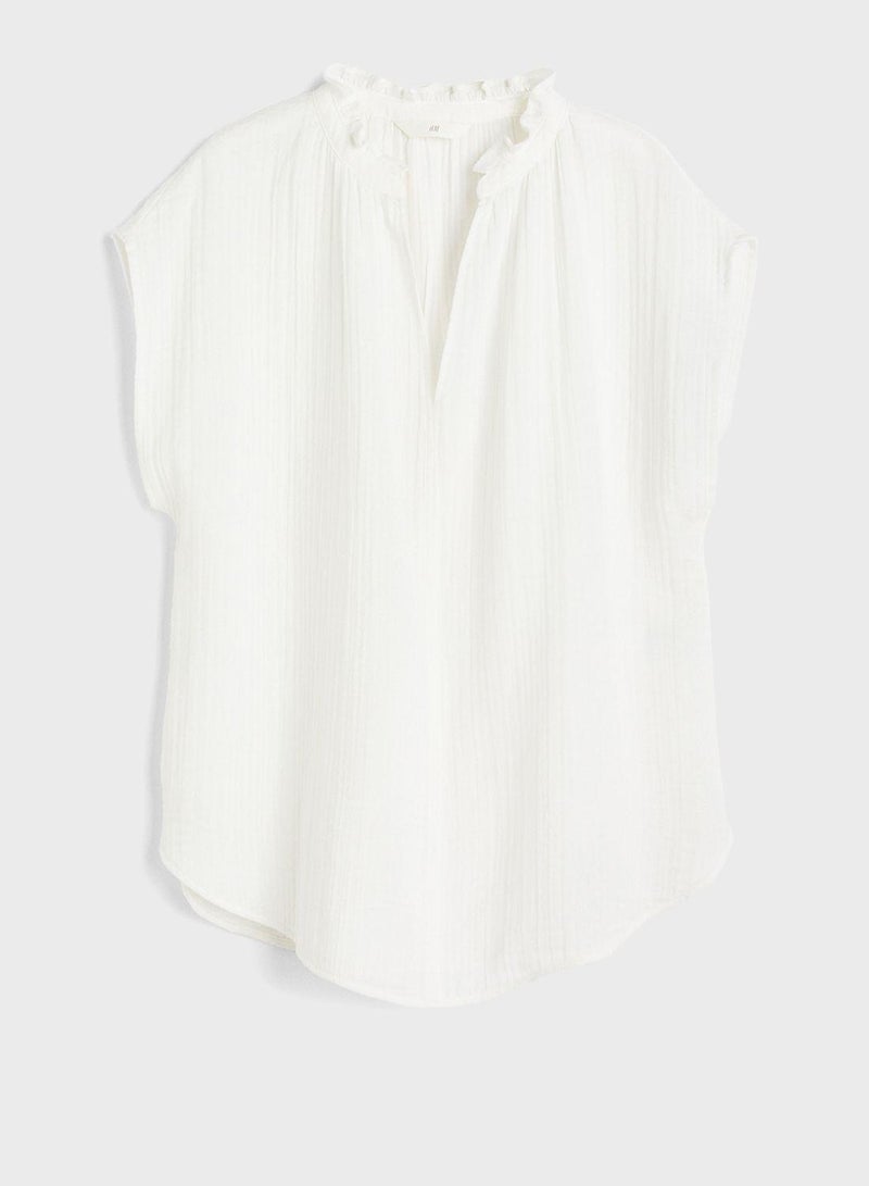 Frill Trimmed Top