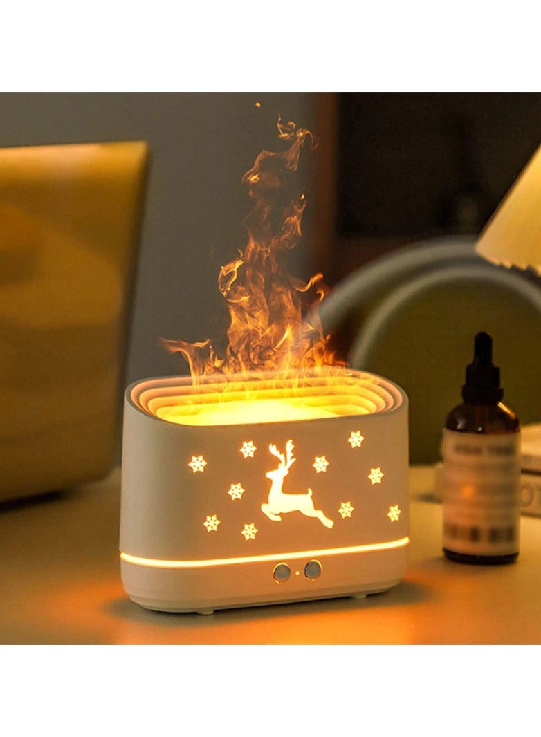 Humidifier Flame Aroma Diffuser Aromatherapy Light Mist Atomizer Auto-Off Protection For Spa Home Yoga Office