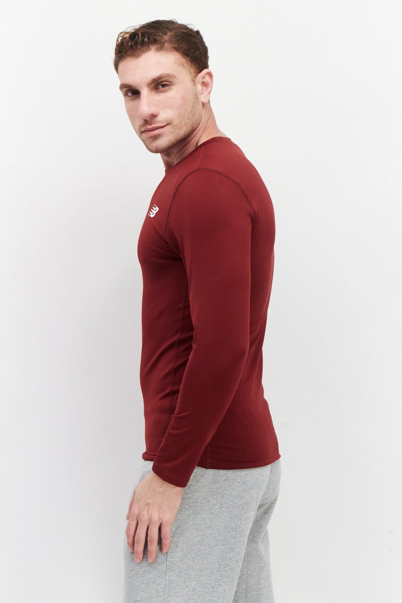Men Sportswear Fit Long Sleeves Training Sweatshirt, Maroon