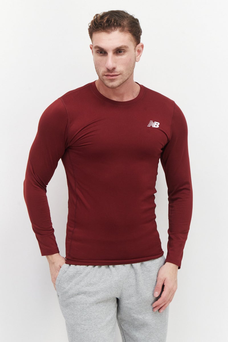 Men Sportswear Fit Long Sleeves Training Sweatshirt, Maroon