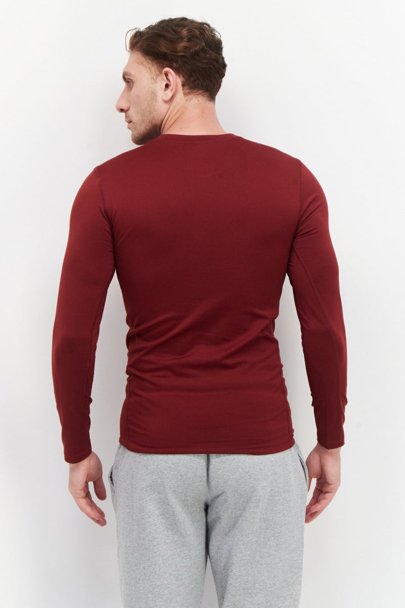 Men Sportswear Fit Long Sleeves Training Sweatshirt, Maroon