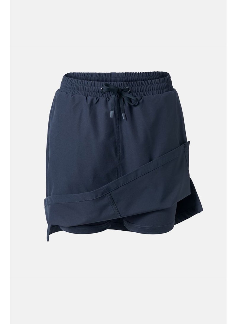 Women Pull On Draw String Skort, Navy