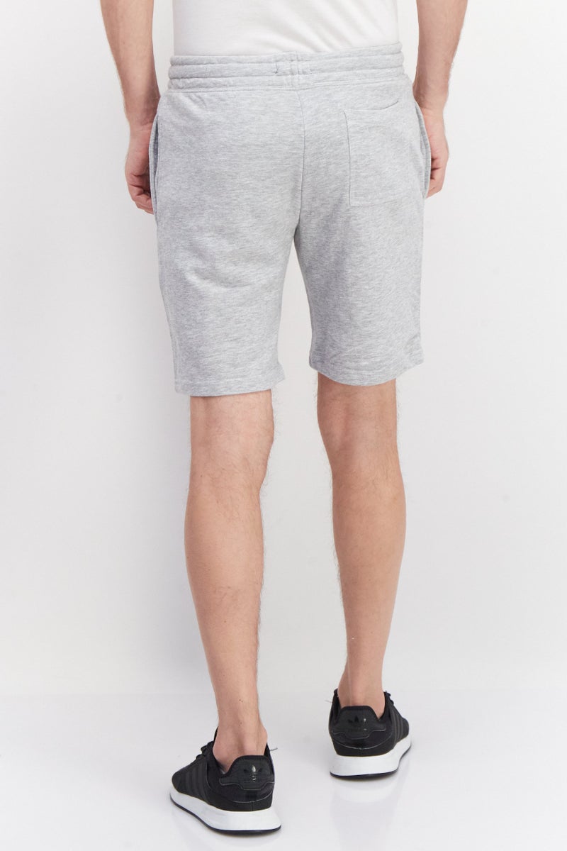 Men Drawstring Heather Basic Short, Grey