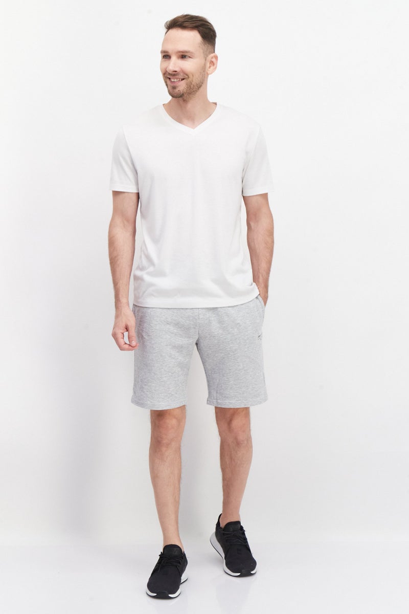 Men Drawstring Heather Basic Short, Grey