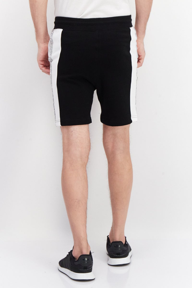 Men Sportswear Fit Drawstring Short, Black/White