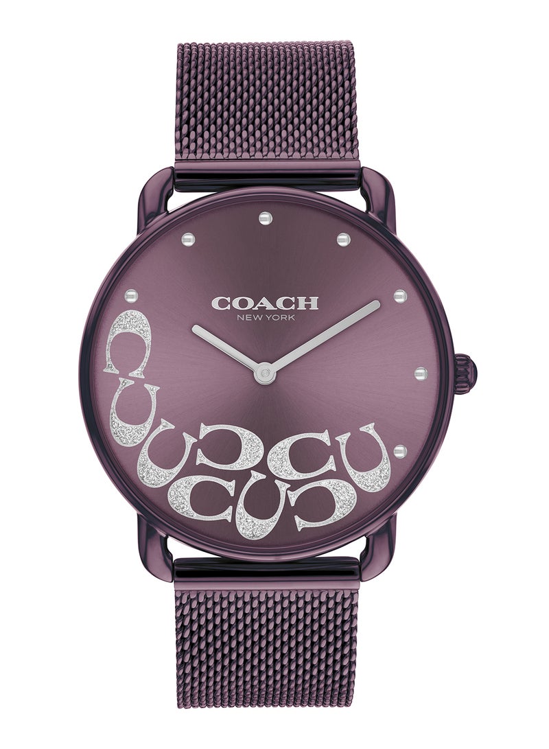 Round Analog Women's Purple Case Wrist Watch - 14504339