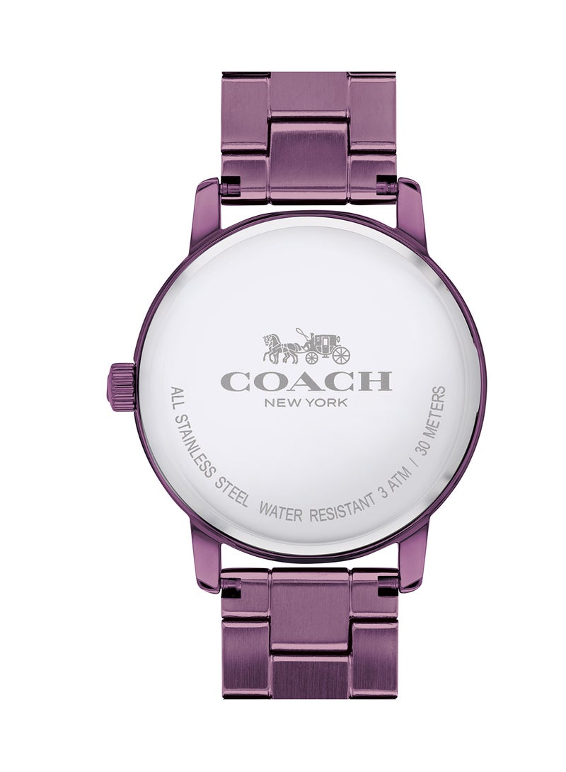 Round Analog Women's Purple Case Wrist Watch - 14502923