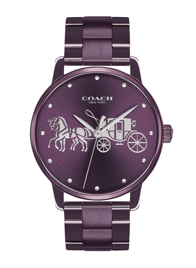 Round Analog Women's Purple Case Wrist Watch - 14502923