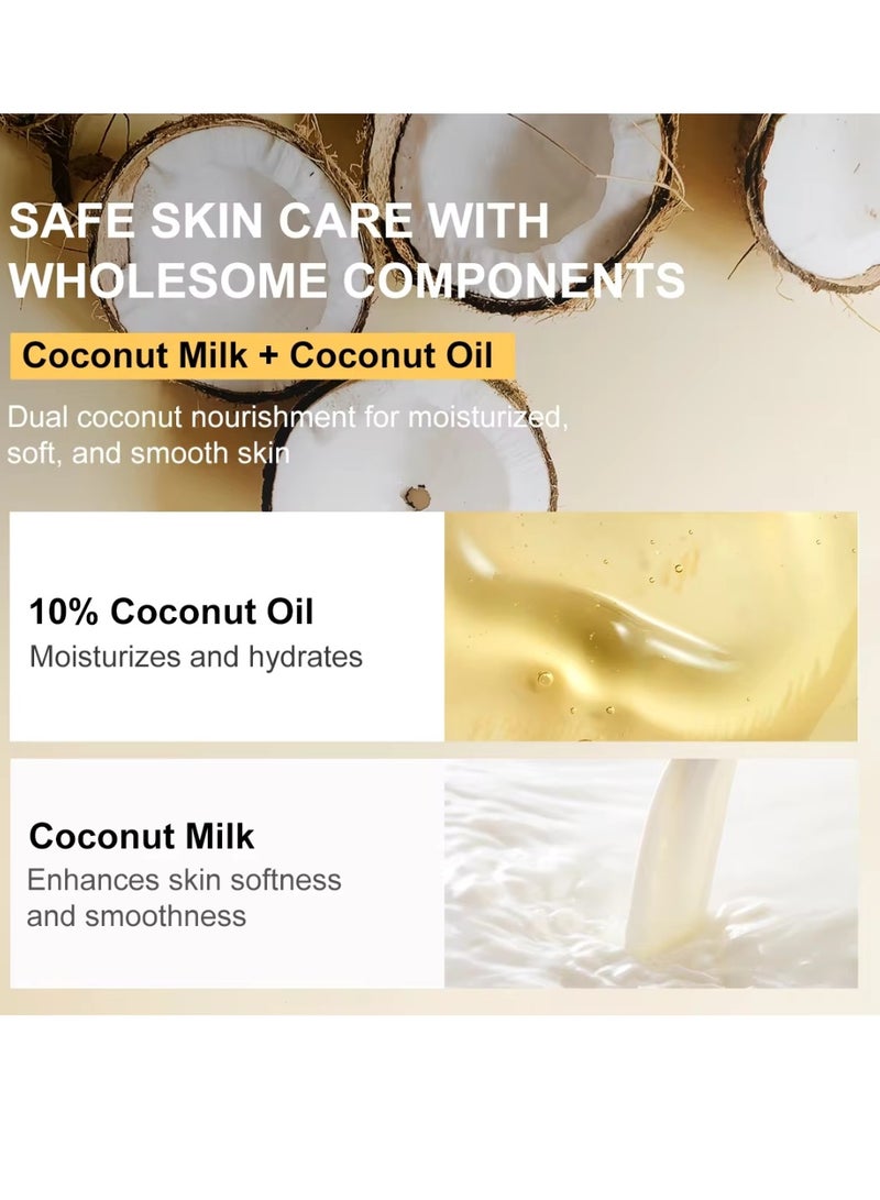 Coconut Collagen Serum Coconut Serum Reduce Wrinkles Tighten and Firm Skin Hydrating Moisturizing Nourishing Collagen Serum Lightweight and Refreshing Smooth Skin Serum Hyaluronic Acid Facial Serum 32ml