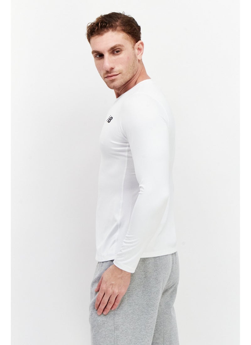 Men Sportswear Fit Long Sleeves Training T-Shirt, White