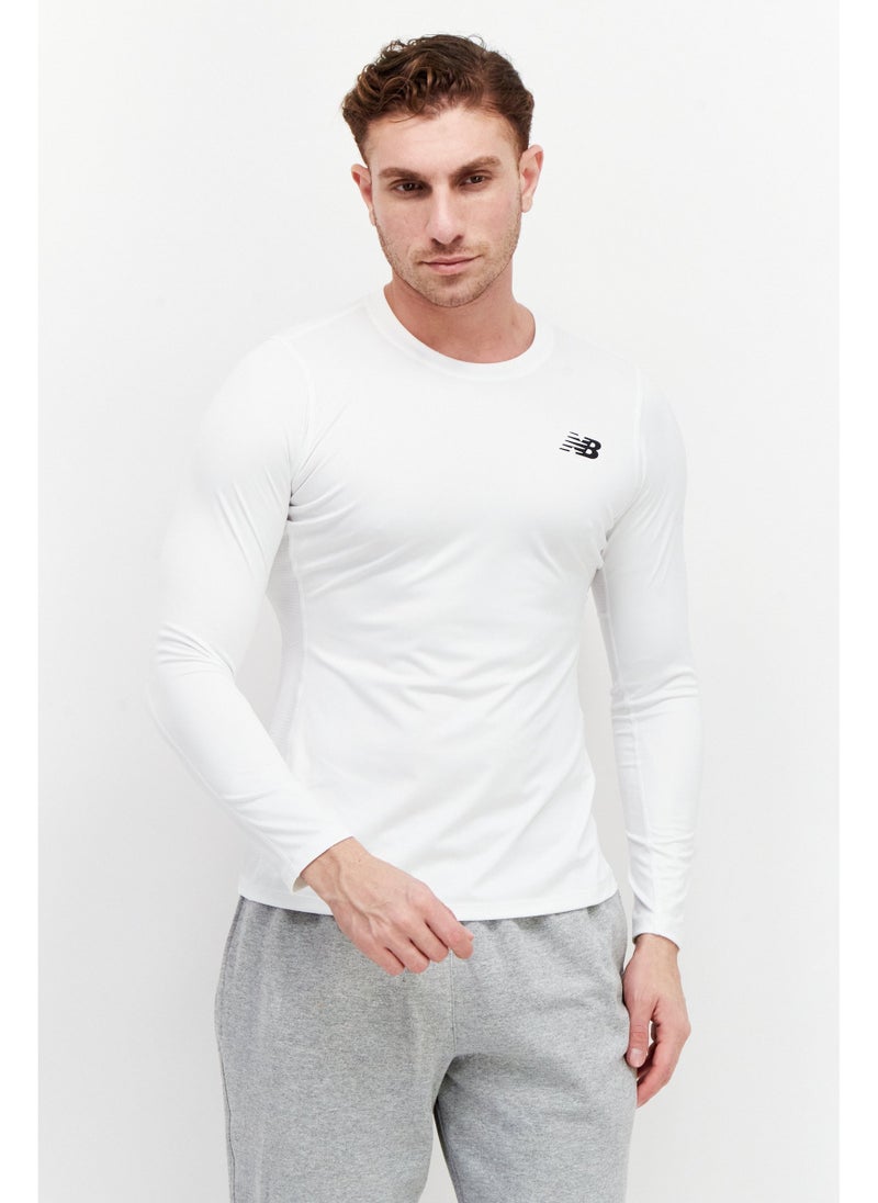Men Sportswear Fit Long Sleeves Training T-Shirt, White